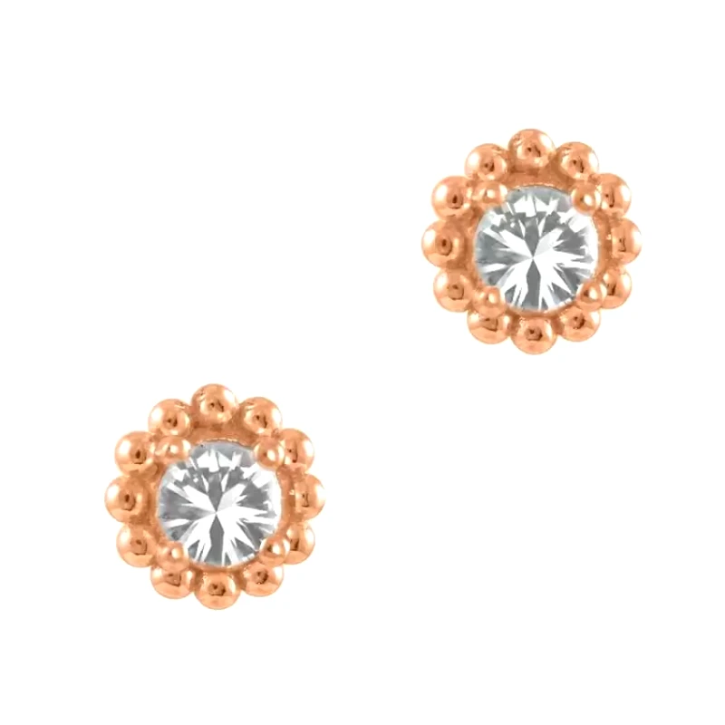 AMOR AMOR Σκουλαρίκια Από Ασήμι 925 Ροζ Επιχρυσωμένο Με Swarovski EX49212