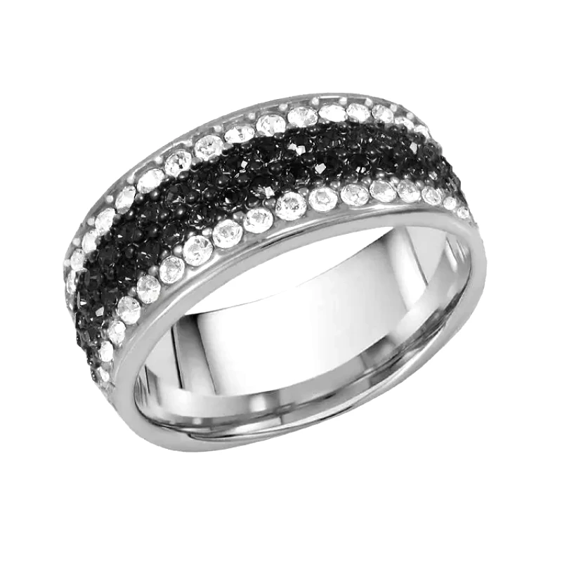 AMOR AMOR Δαχτυλίδι Από Ασήμι 925 Επιπλατινωμένο Με Swarovski EX39368