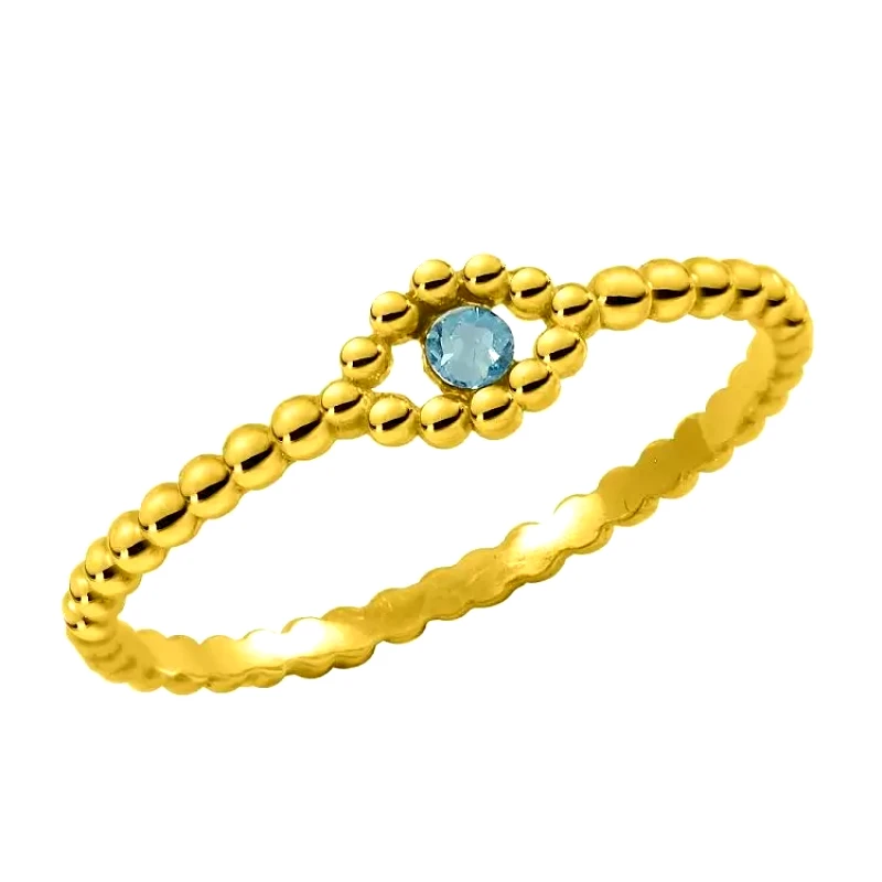 AMOR AMOR Δαχτυλίδι Από Ασήμι 925 Επιχρυσωμενο Με Ματάκι EX39439