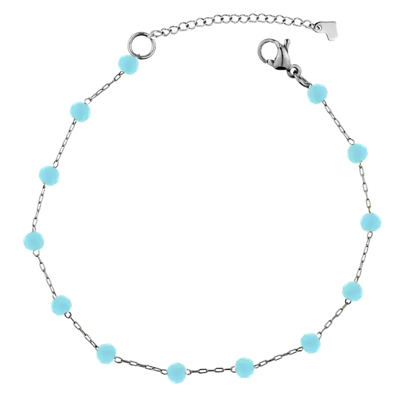 AMOR AMOR Βραχιόλι Αλυσίδα Ποδιού Ροζάριο Από Ανοξείδωτο Ατσάλι TA25365