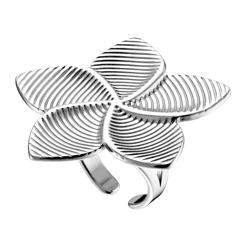 AMOR AMOR Δαχτυλίδι Από Ατσάλι Λουλούδι AS37547