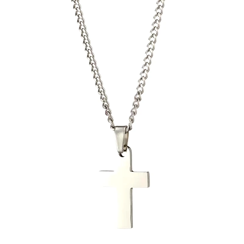 AMOR AMOR Κολιέ Από Ανοξείδωτο Ατσάλι Με Σταυρό AS18931