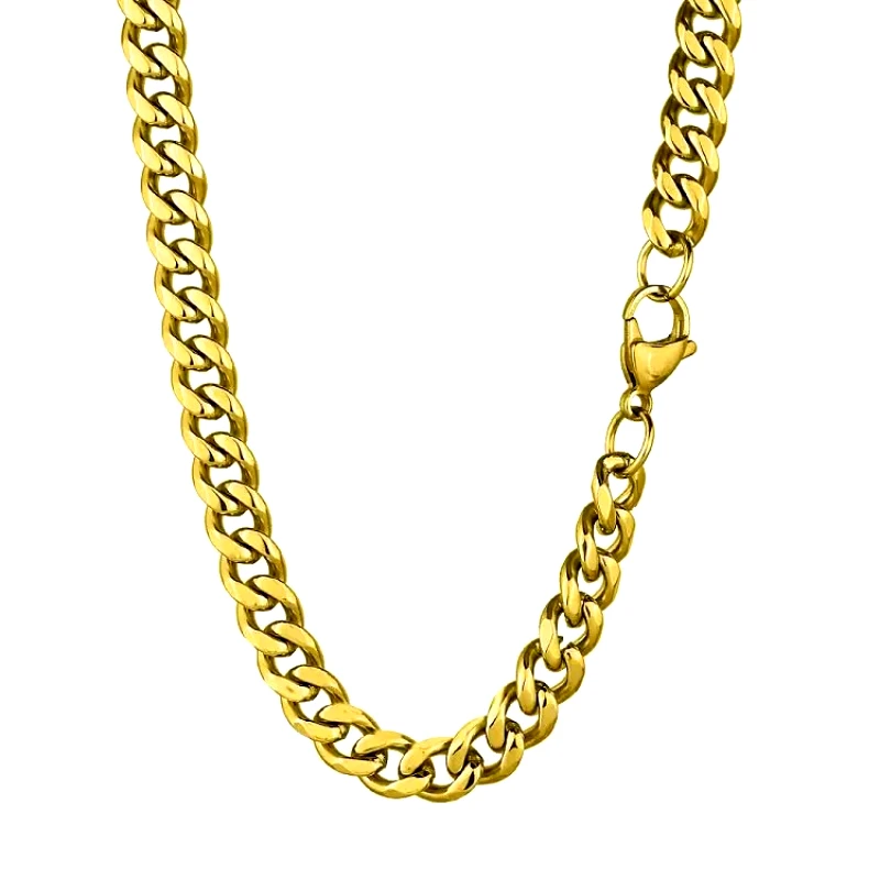 AMOR AMOR Κολιέ Αλυσίδα Από Ανοξείδωτο Ατσάλι Επιχρυσωμένο TA17191 80cm