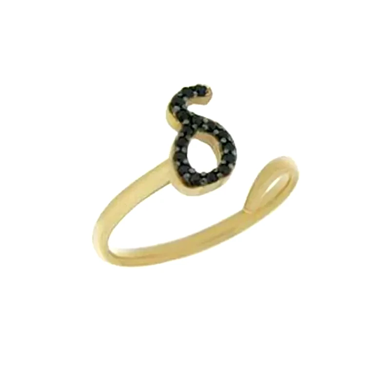 AMOR AMOR Δαχτυλίδι Chevalier Από Ασήμι 925 Επιχρυσωμένο Με Μονόγραμμα δ PS30624