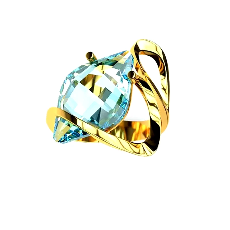 AMOR AMOR Δαχτυλίδι Από Ασήμι 925 Επιχρυσωμένο Με Swarovski EX34204