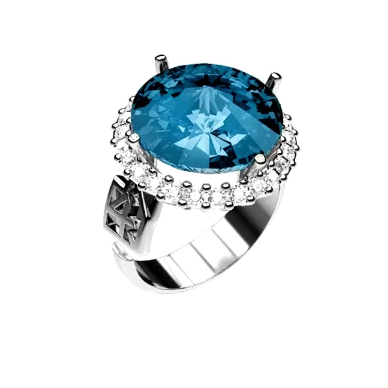 AMOR AMOR Δαχτυλίδι Από Ασήμι 925 Επιπλατινωμένο Με Swarovski EX34222