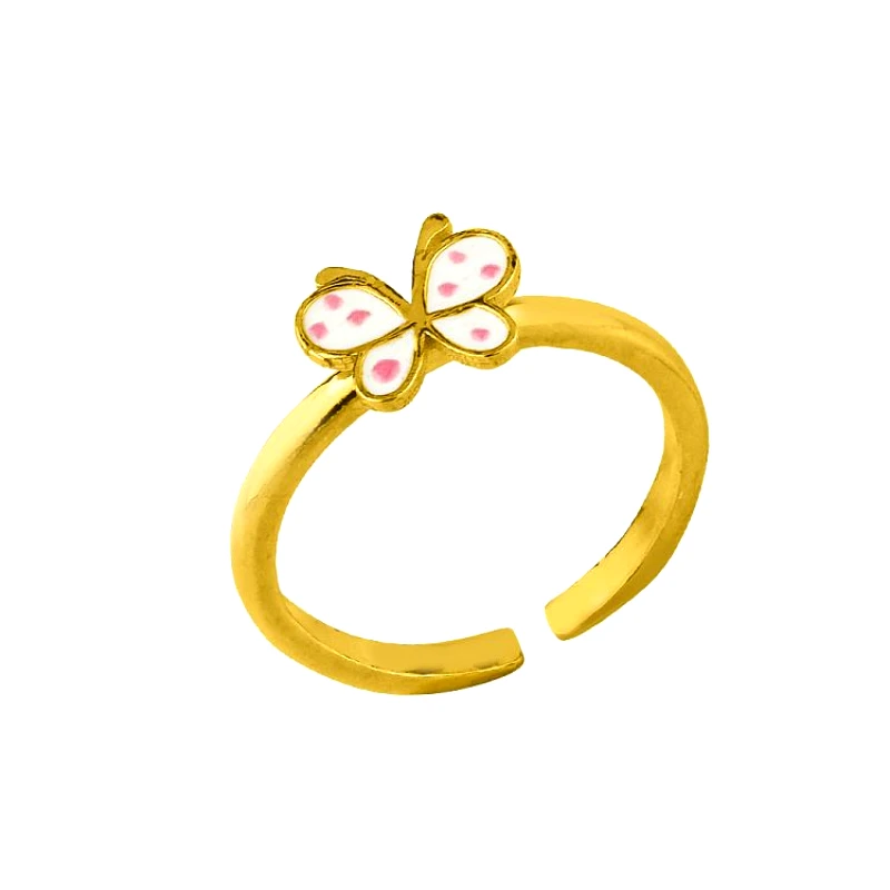 AMOR AMOR Δαχτυλίδι Από Ασήμι 925 Επιχρυσωμένο Με Πεταλούδα KO38835