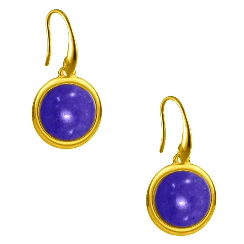 AMOR AMOR Σκουλαρίκια Από Ορείχαλκο Επιχρυσωμένο 24Κ Με Ημιπολύτιμο Λίθο Νεφρίτη AA47712