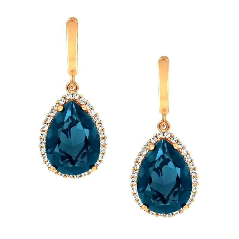 AMOR AMOR Σκουλαρίκια Από Ασήμι 925 Ροζ Επιχρυσωμένο Με Swarovski EX49109