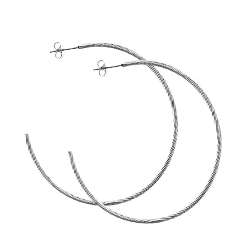 AMOR AMOR Σκουλαρίκια Κρίκοι Από Ανοξείδωτο Ατσάλι AS47636