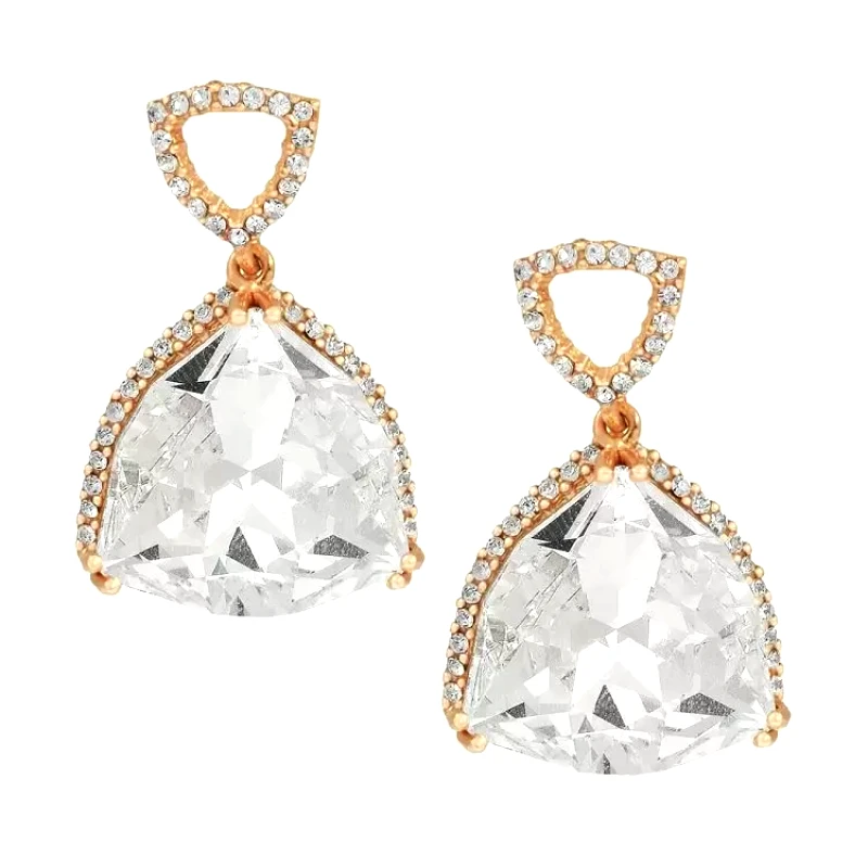 AMOR AMOR Σκουλαρίκια Από Ασήμι Ροζ Επιχρυσωμένο Με Swarovski EX43203