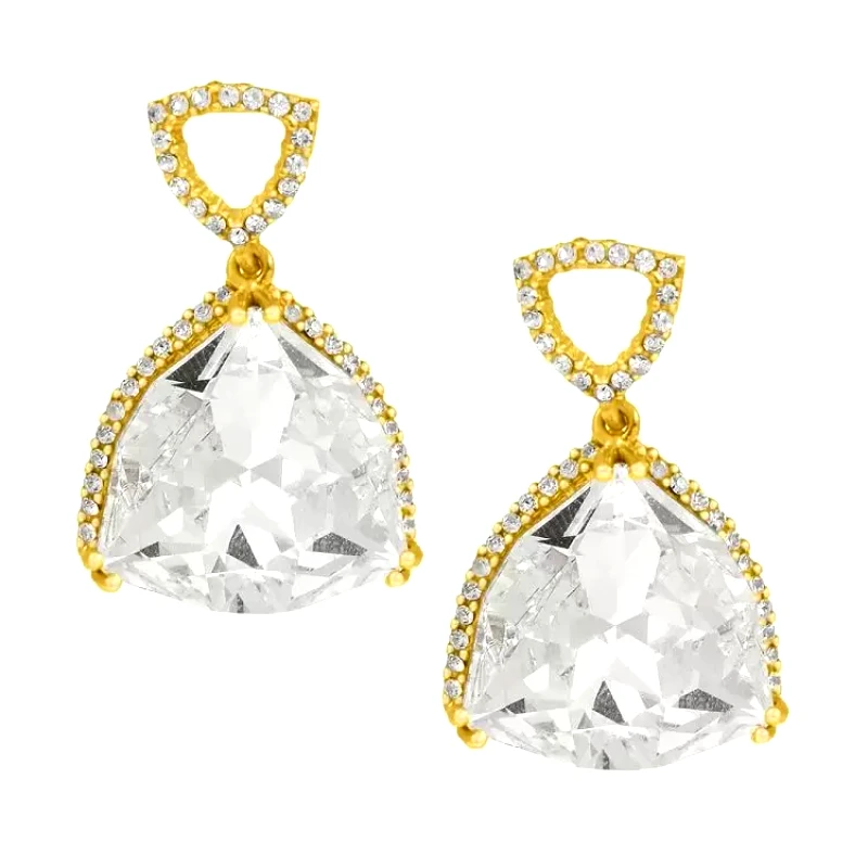 AMOR AMOR Σκουλαρίκια Από Ασήμι 925 Επιχρυσωμένο Με Swarovski EX43218