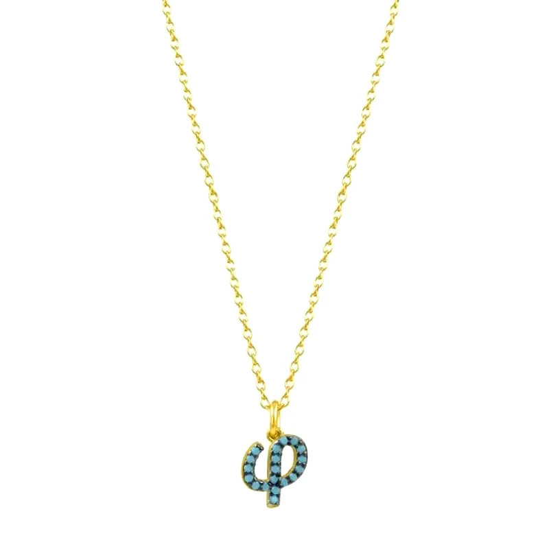 AMOR AMOR Κολιέ Από Ασήμι 925 Επιχρυσωμένο Με Μονόγραμμα φ SU16499