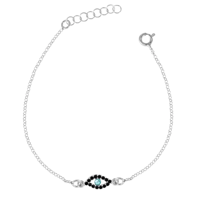 AMOR AMOR Βραχιόλι Από Ασήμι 925 Επιπλατινωμένο Με Ματάκι EX20440