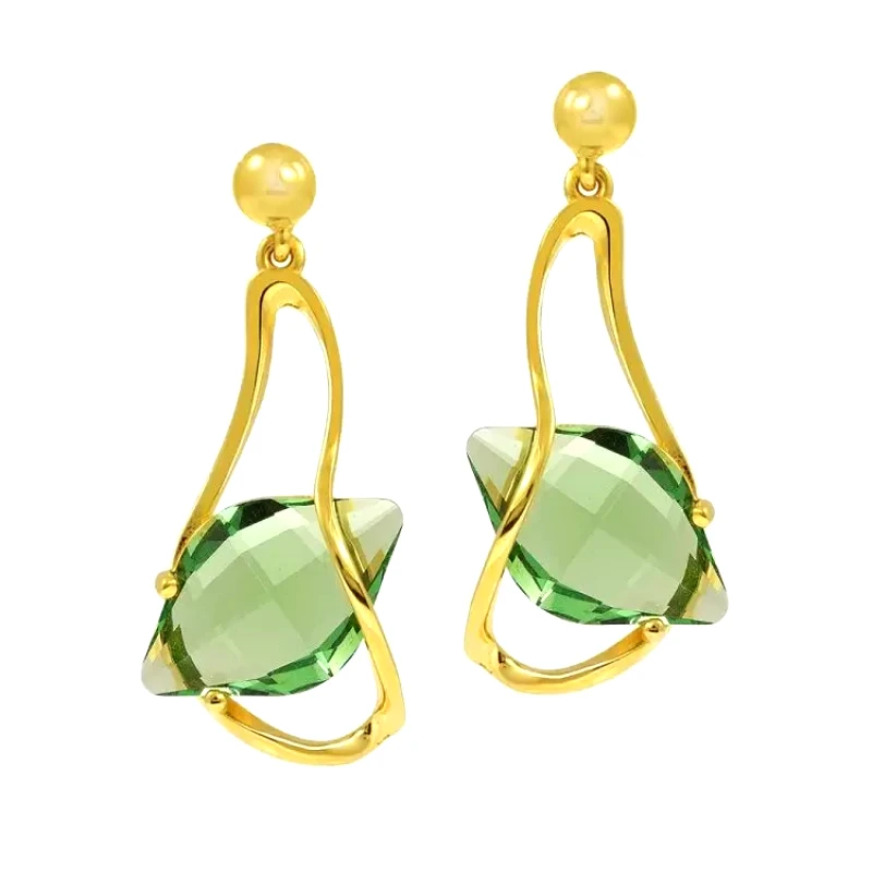 AMOR AMOR Σκουλαρίκια Από Ασήμι Επιχρυσωμένο Με Swarovski EX43204