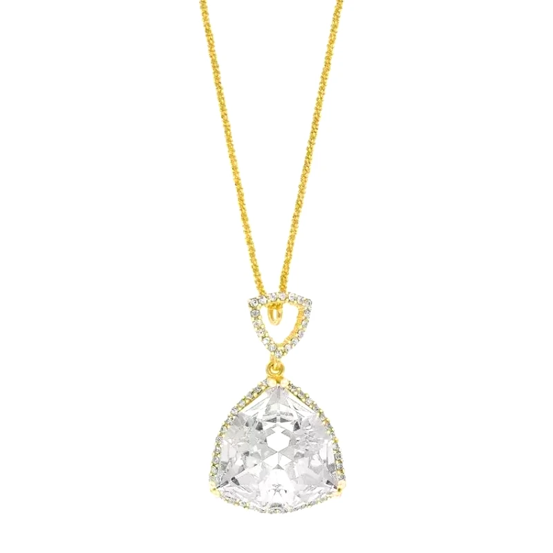 AMOR AMOR Κολιέ Από Ασήμι 925 Επιχρυσωμένο Με Swarovski EX10912