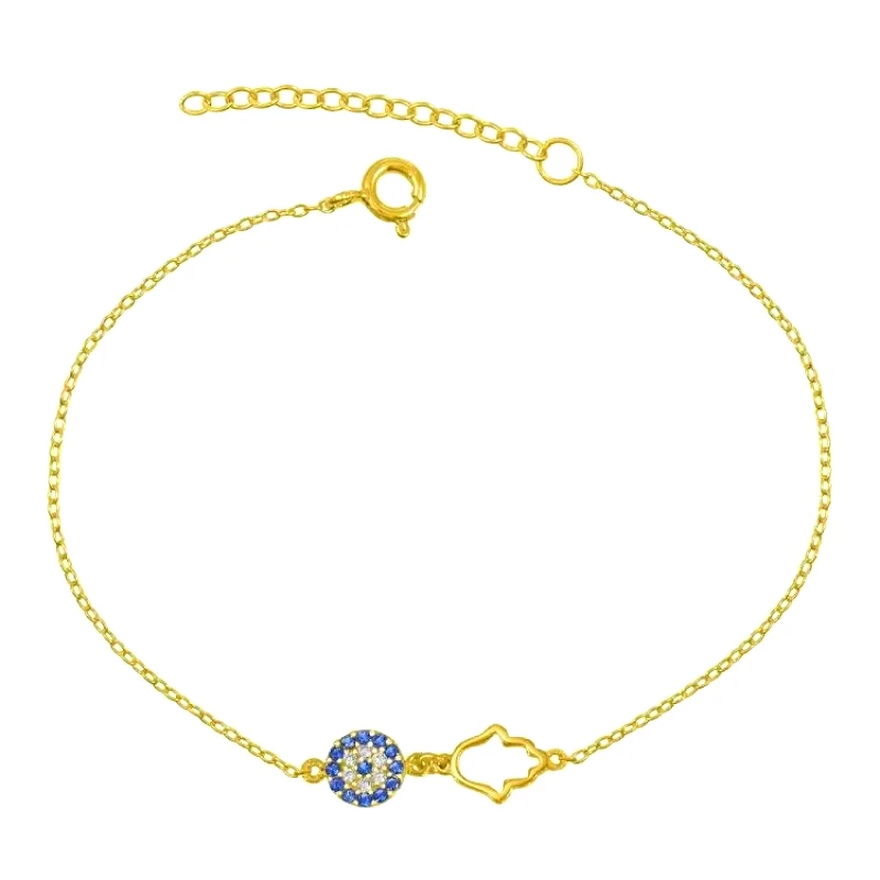 AMOR AMOR Βραχιόλι Από Ασήμι 925 Επιχρυσωμένο Με Ματάκι SU26627