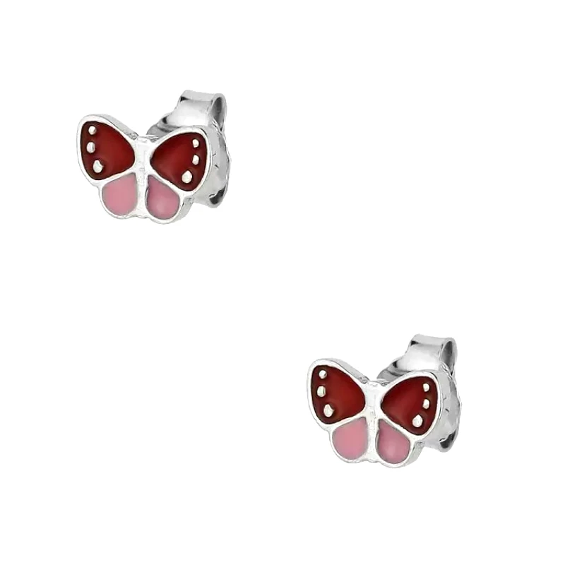 AMOR AMOR Σκουλαρίκια Από Ασήμι 925 Επιπλατινωμένο Πεταλούδα KO47492