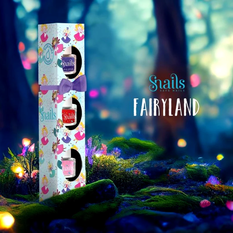SNAILS Σετ Παιδικά Βερνίκια Νυχιών Snails για Κορίτσια Fairyland - ΠΟΛΥΧΡΩΜΟ