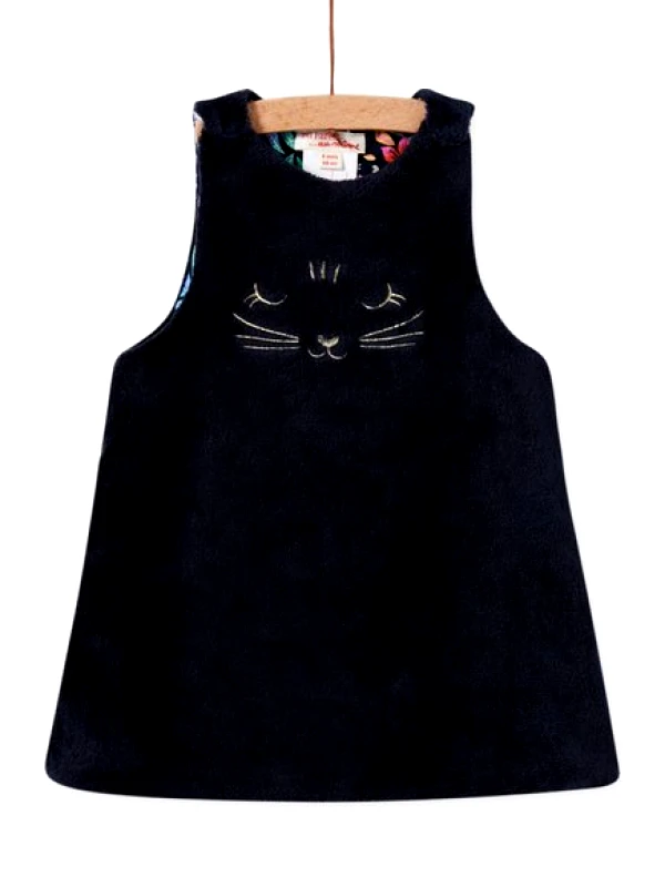 DPAM Βρεφικό Φόρεμα για Κορίτσια Furry Kitten - 2 σε 1 - ΣΚΟΥΡΟ ΜΠΛΕ