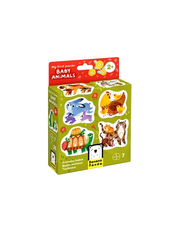 BANANA PANDA Παιδικό Παζλ Banana Panda My First Puzzles - Baby Animals 2+ - ΠΟΛΥΧΡΩΜΟ