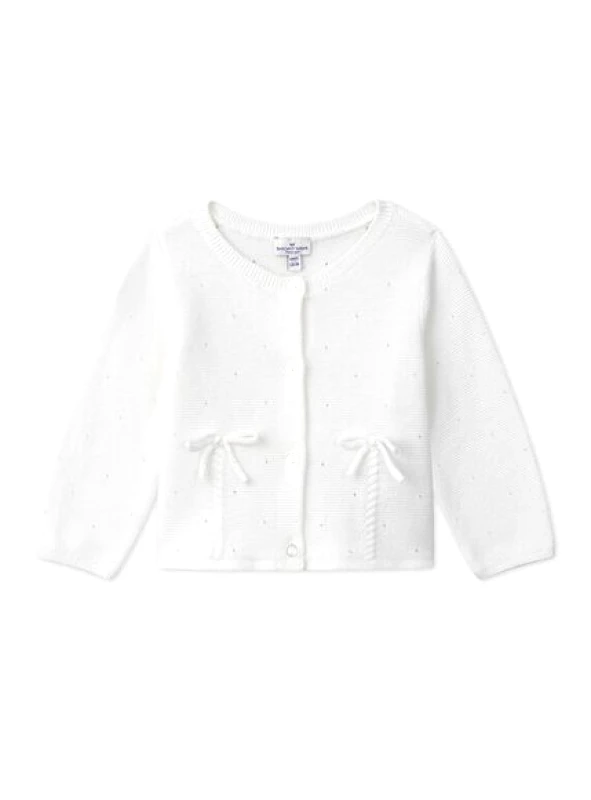 SERGENT MAJOR Βρεφική Ζακέτα για Κορίτσια Coquette Knit - ΛΕΥΚΟ
