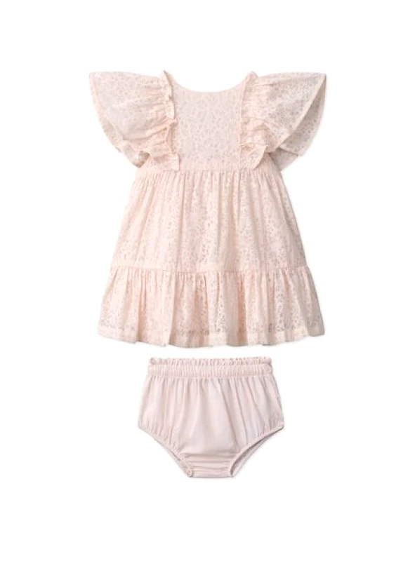 SERGENT MAJOR Βρεφικό Φόρεμα για Κορίτσια Pink Iridescent - ΚΟΡΑΛΙ