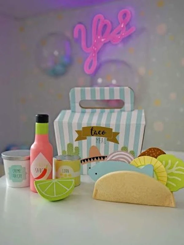 JABADABADO JABADABADO Ξύλινο Σετ Tacos - ΠΟΛΥΧΡΩΜΟ