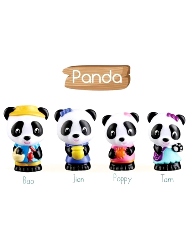 KLOROFIL KLOROFIL Οικογένεια Panda 4 τμχ - ΠΟΛΥΧΡΩΜΟ