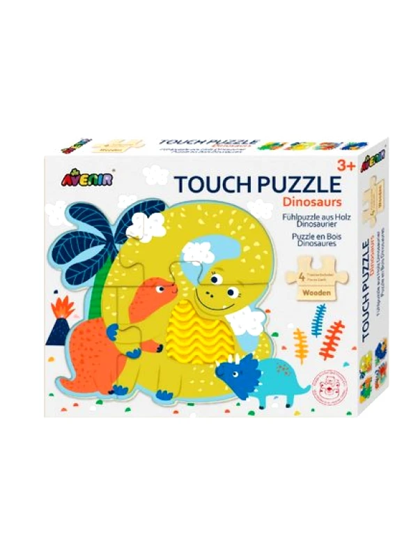 AVENIR AVENIR Παζλ Touch Puzzle - Dinosaur - ΠΟΛΥΧΡΩΜΟ