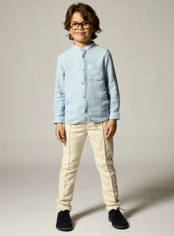 DPAM Παιδικό Παντελόνι για Αγόρια Beige Milano - ΛΕΥΚΟ