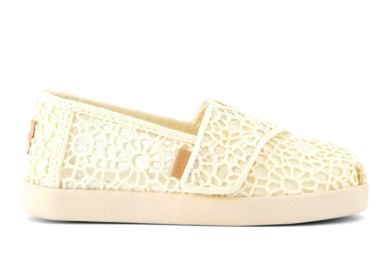 TOMS Βρεφικές Εσπαντρίγιες Toms για Κορίτσια Beige Moroccan Crochet (Μεγέθη 21-28,5) ΛΕΥΚΟ