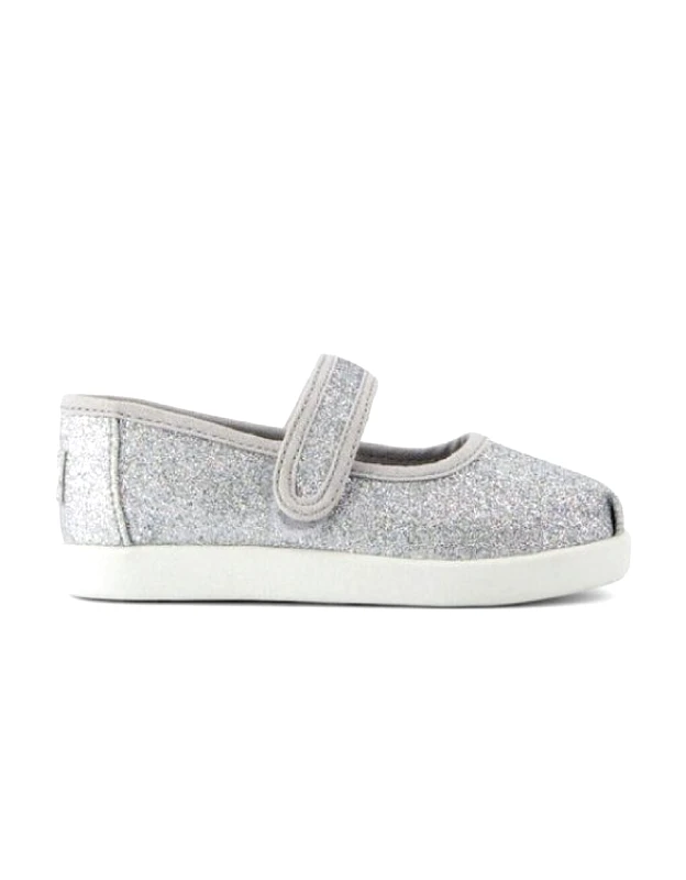 TOMS Βρεφικά Παπούτσια Toms Mary Jane για Κορίτσια Siver Glamour (Μεγέθη 19,5-28,5) ΓΚΡΙ