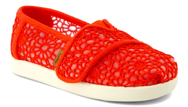 TOMS Βρεφικές Εσπαντρίγιες Toms για Κορίτσια Flame Moroccan Crochet (Μεγέθη 21-28,5) ΠΟΡΤΟΚΑΛΙ