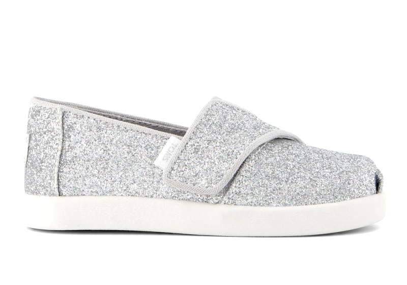 TOMS Βρεφικές Εσπαντρίγιες Toms για Κορίτσια Silver Iridescent Glimmer (Μεγέθη 19,5-28,5) ΓΚΡΙ