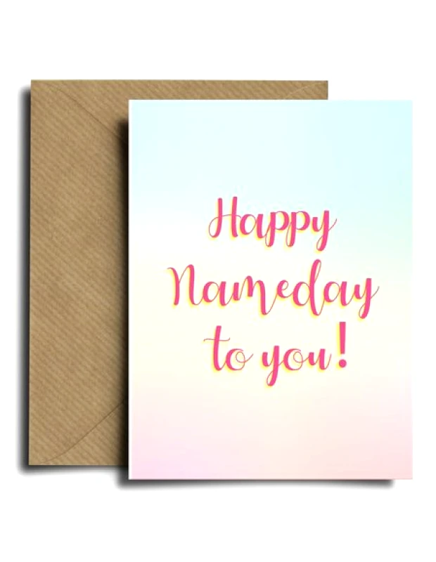 HMHB Ευχετήρια Κάρτα Happy Nameday - ΠΟΛΥΧΡΩΜΟ