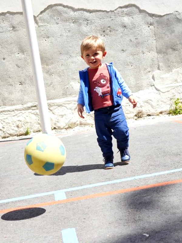 DPAM Βρεφική Μακρυμάνικη Μπλούζα για Αγόρια Πορτοκαλί Stripes - ΚΟΚΚΙΝΟ