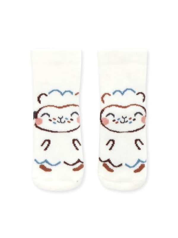 DPAM Βρεφικές Κάλτσες για Αγόρια Cute Sheep - ΛΕΥΚΟ