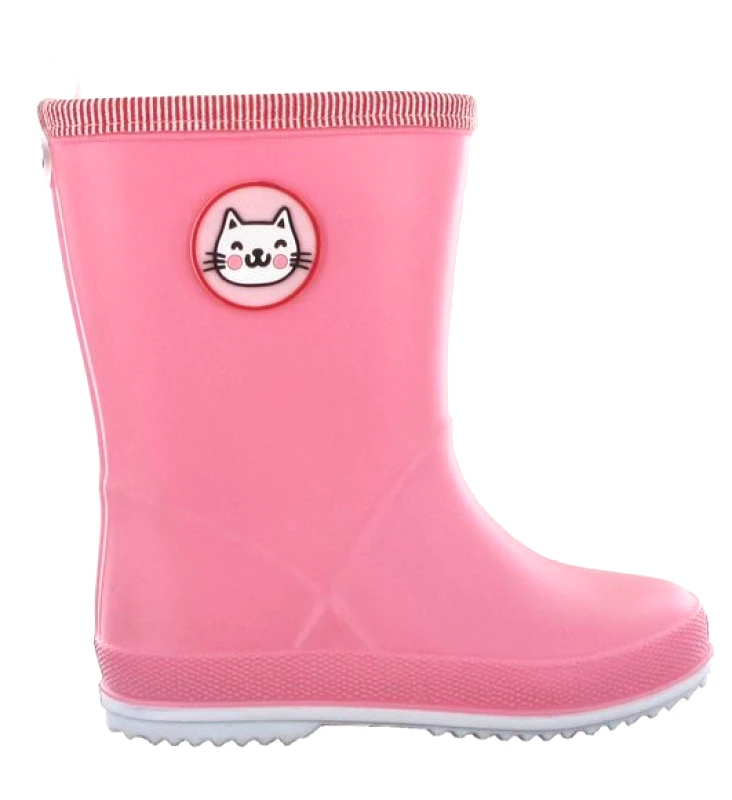 BE ONLY Παιδικές Γαλότσες Be Only για Κορίτσια Pink Cat (Μεγέθη 24-32) - ΡΟΖ