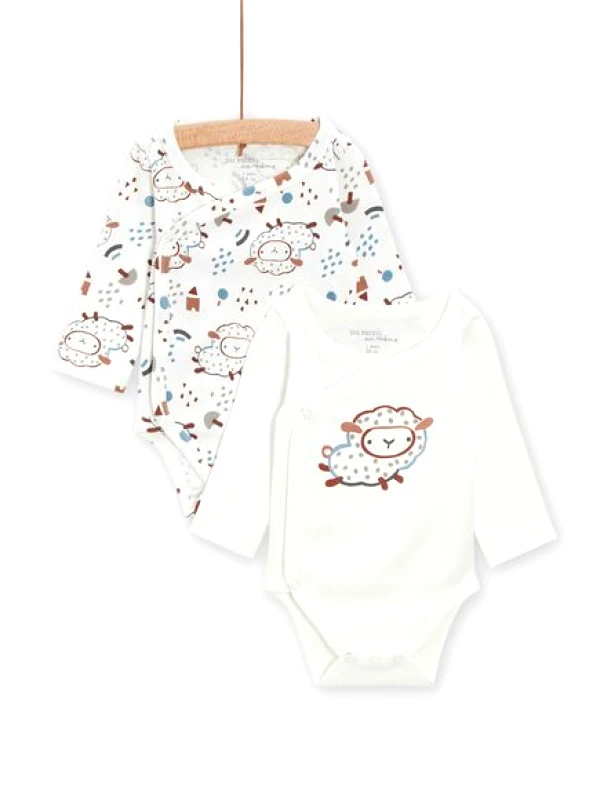 DPAM Σετ Βρεφικά Φορμάκια για Αγόρια 2 τμχ Sheep Dream - ΛΕΥΚΟ