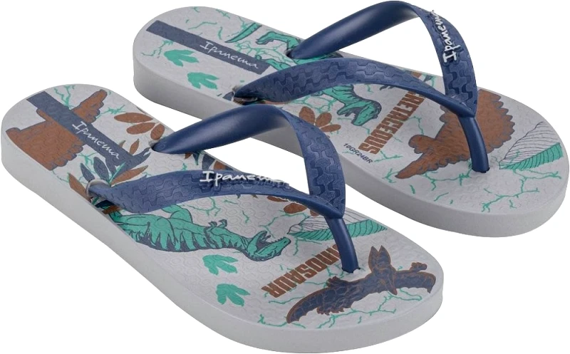 IPANEMA Παιδικές Σαγιονάρες Ipanema για Αγόρια Grey Dinosaurs (Μεγέθη 27-36) ΜΠΛΕ