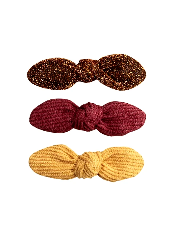 DPAM Σετ Παιδικά Κοκαλάκια για Κορίτσια Warm Bows 3 τμχ ΠΟΛΥΧΡΩΜΟ