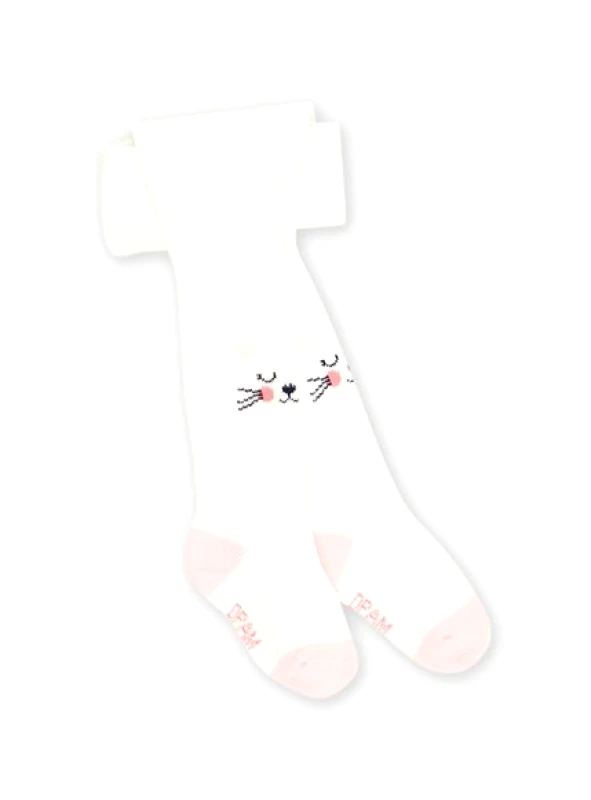 DPAM Βρεφικό Καλσόν για Κορίτσια Λευκό Kitten - ΛΕΥΚΟ