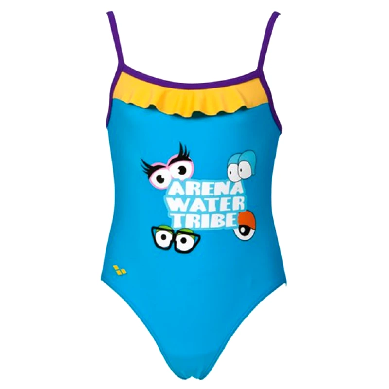 ARENA Παιδικό Ολόσωμο Μαγιό Arena για Κορίτσια Blue Water Tribe - ΤΥΡΚΟΥΑΖ ΜΩΒ