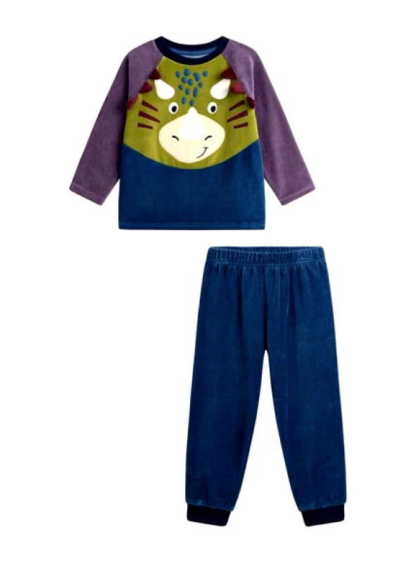 DPAM Σετ Παιδικές Πιτζάμες για Αγόρια Multicolour Dinosaur - ΜΠΛΕ