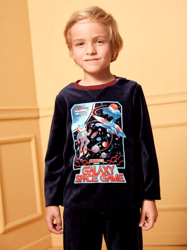 SERGENT MAJOR Παιδικές Πιτζάμες για Αγόρια Navy Galaxy - ΜΠΛΕ
