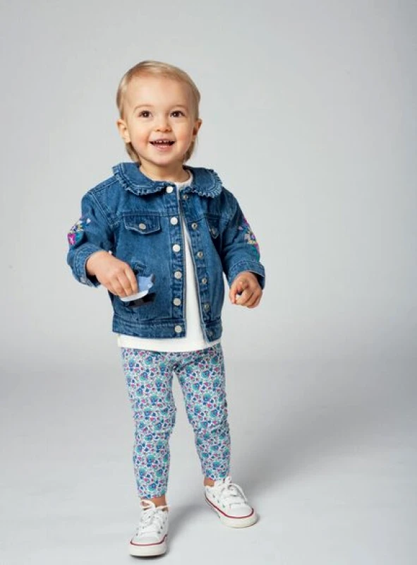 DPAM Βρεφικό Μπουφάν για Κορίτσια Cute Denim - ΜΠΛΕ