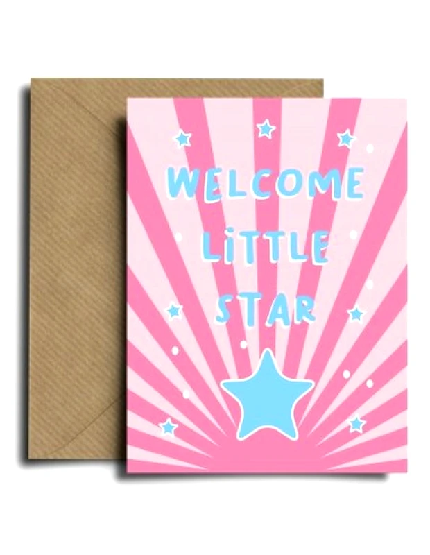 HMHB Ευχετήρια Κάρτα Newborn Welcome Little Star - ΠΟΛΥΧΡΩΜΟ