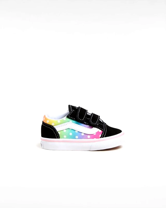 VANS Βρεφικά Παπούτσια Vans Old Skool V για Κορίτσια Glow Rainbow (Μεγέθη 20-26) ΠΟΛΥΧΡΩΜΟ