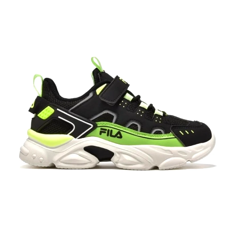 FILA Παιδικά Παπούτσια Fila Memory Spinel για Αγόρια Black/Green (Μεγέθη 28-35) ΜΑΥΡΟ